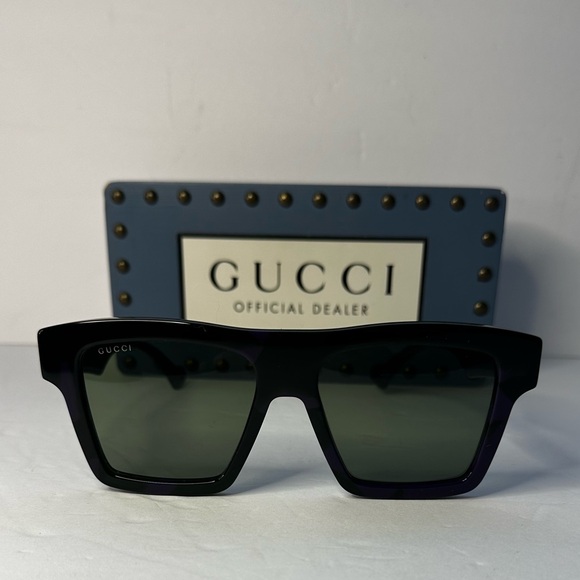 Gucci Men's GG0962Sm Acetate Rectangle Sunglasses - Picture 6 of 15